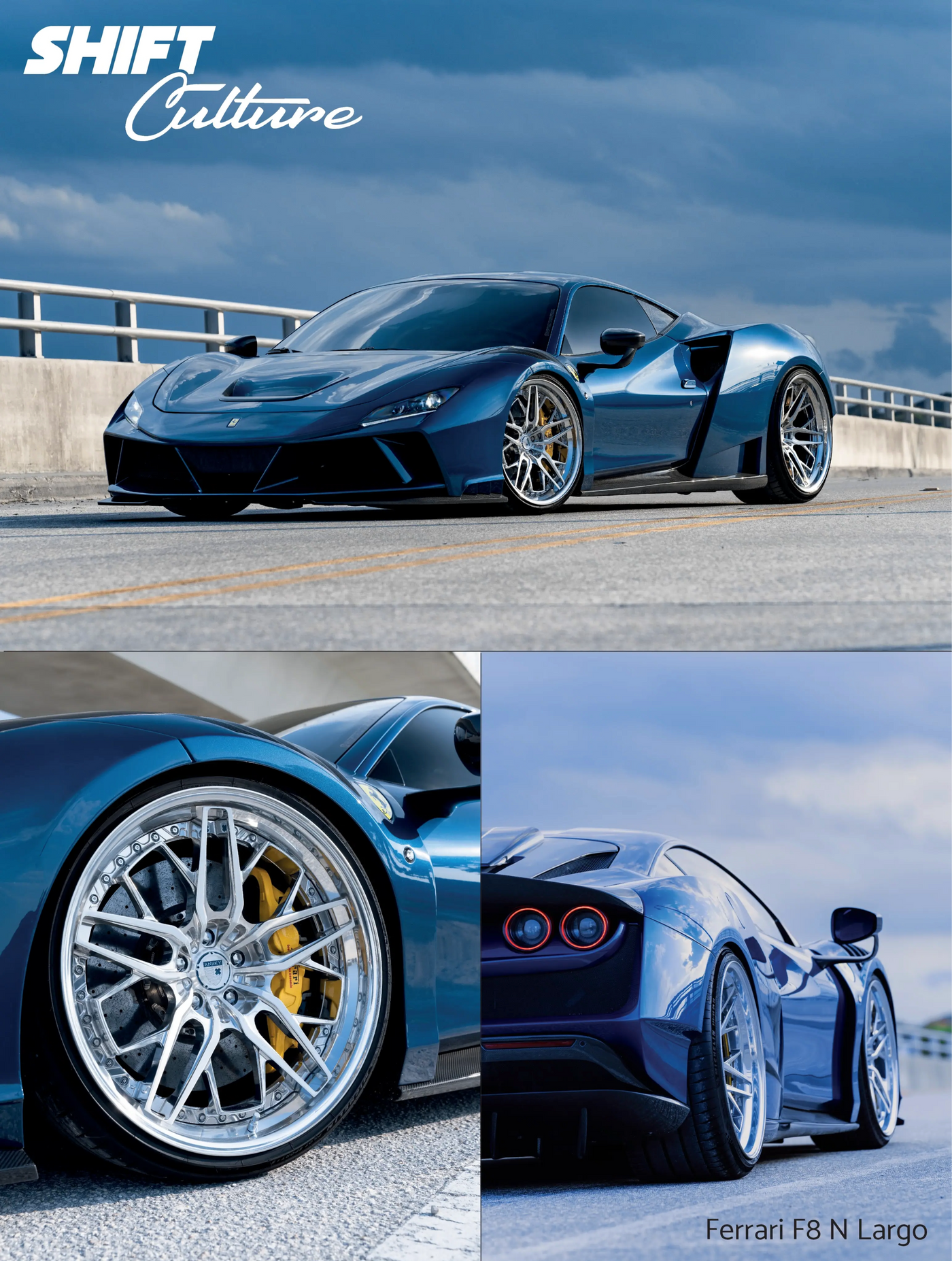 Ferrari F8 N-Largo (Triple Angle Edition) - Shift Culture Poster