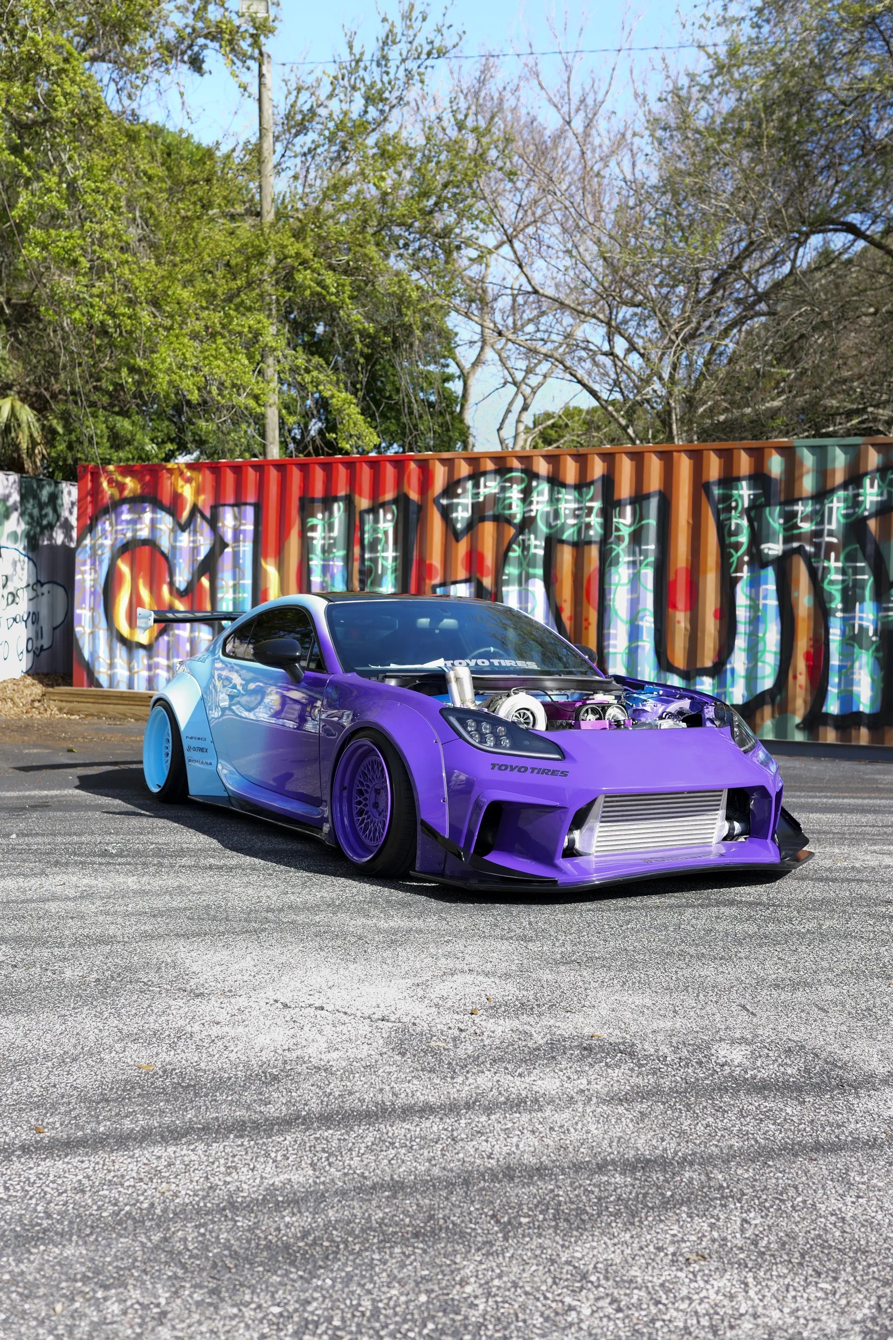 Twin-turbo widebody GR86 · in-house build