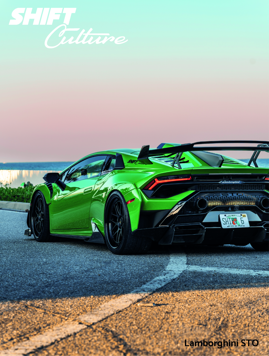 Lamborghini Huracán STO Rear Profile - Shift Culture Poster